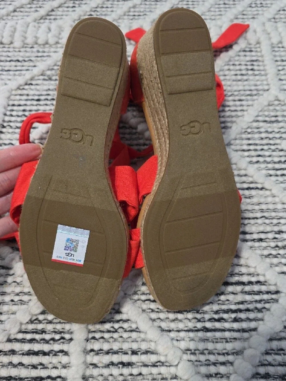UGG Red Knot-Front Wedge Sandals